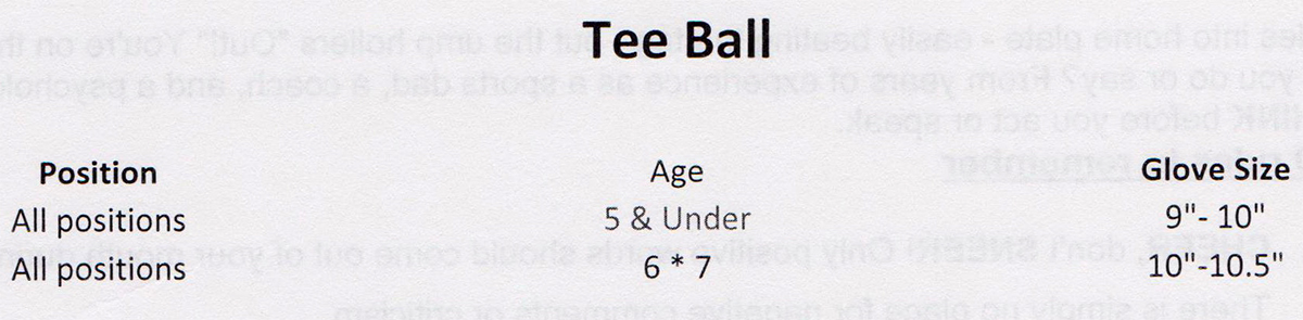 Player Equipment Tee Ball